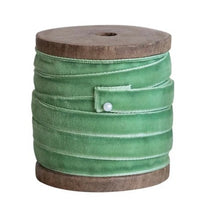 Load image into Gallery viewer, 10 Yard Velvet Ribbon on Wood Spool, 3 Colors