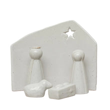 Load image into Gallery viewer, Stoneware Nativity with Glaze, Set of 5