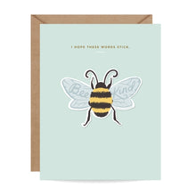 Load image into Gallery viewer, Sticker Card - Bee Kind