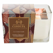Load image into Gallery viewer, Warm Tobacco &amp; Coriander: 2-in-1 Soy Lotion Candle