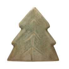 Load image into Gallery viewer, Stoneware Christmas Tree Sponge Holder with Glaze