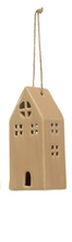 Load image into Gallery viewer, Stoneware LED House Ornament, 4 Colors, 2 Styles