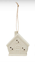 Load image into Gallery viewer, 3&quot;H Stoneware House Ornament w/ LED Light, White, 6 Styles