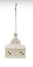 Load image into Gallery viewer, 3&quot;H Stoneware House Ornament w/ LED Light, White, 6 Styles