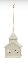 Load image into Gallery viewer, 3&quot;H Stoneware House Ornament w/ LED Light, White, 6 Styles