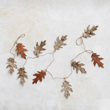Load image into Gallery viewer, Birch Bark Oak Leaf Shaped Garland w/ Jute Cord, Natural