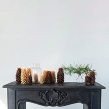 Load image into Gallery viewer, Unscented Pinecone Shaped Candle, Brown
