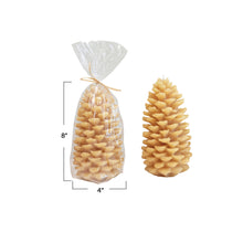 Load image into Gallery viewer, Unscented Pinecone Shaped Candle, Cream