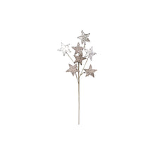 Load image into Gallery viewer, 22&quot;H Paper Star Spray, Gold and Silver Glitter Finish