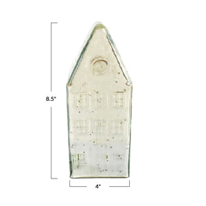 Mercury Glass House, Silver Finish