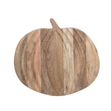 Load image into Gallery viewer, Mango Wood Pumpkin Shaped Cheese/Serving Board, Natural