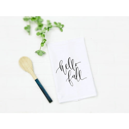 Hello Fall - Cotton Tea Towel