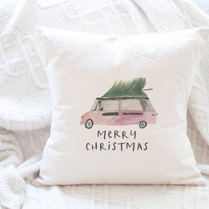 Christmas Van - Cotton Canvas Pillow