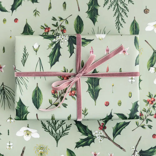 Berry Mix - Green - Christmas Gift Wrap