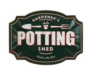 Tin Wall Decor "Potting Shed"