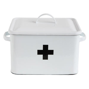 Enameled First Aid Box w/ Lid