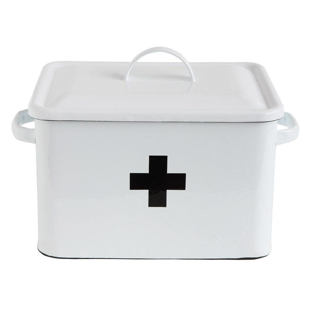 Enameled First Aid Box w/ Lid