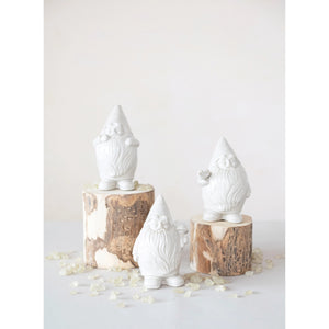 Stoneware Gnome, Cream Color, 3 Styles