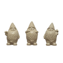 Load image into Gallery viewer, Stoneware Gnome, Cream Color, 3 Styles