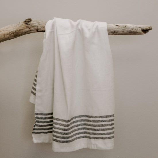 Horizontal Striped Tea Towel- Six Stripes