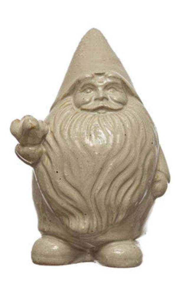 Stoneware Gnome, Cream Color, 3 Styles