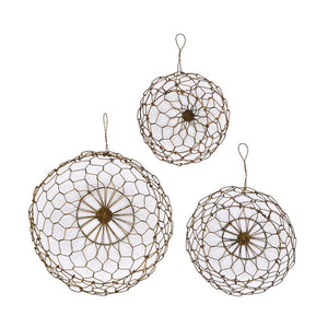 Round Wire Hanging Baskets, Set of 3