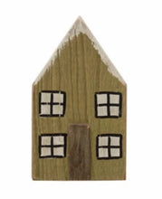 Load image into Gallery viewer, 4-1/4&quot;H - 5-3/4&quot;H Hand-Painted Paulownia Wood Houses, Multi Color
