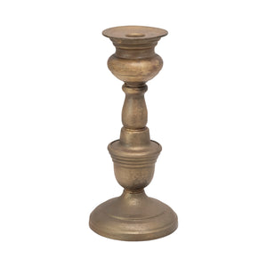 Metal Taper Holder, Antique Brass Finish