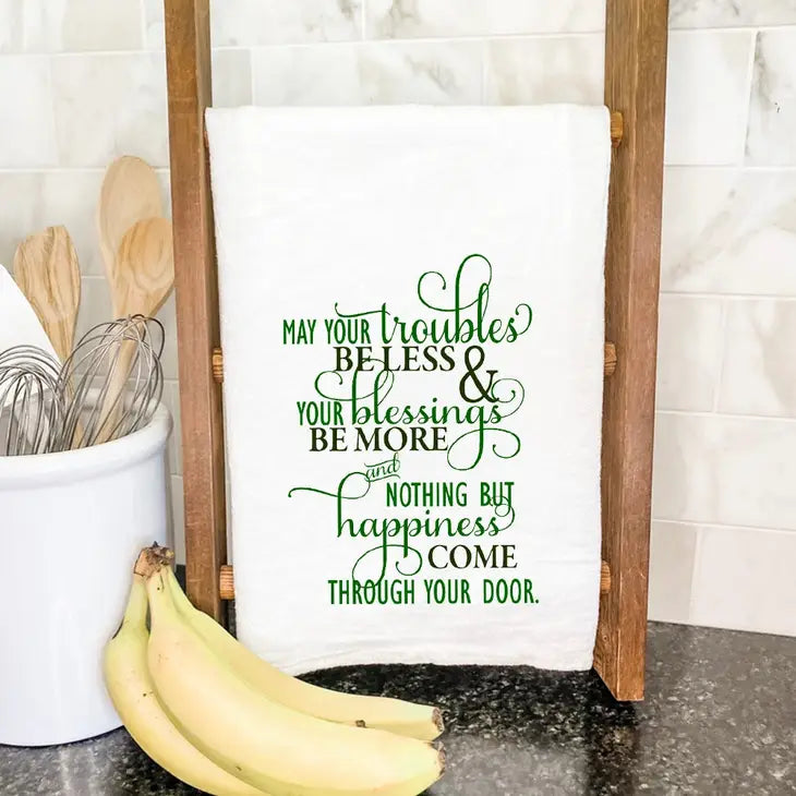 Irish Blessing Script - St. Patrick's Day Tea Towel