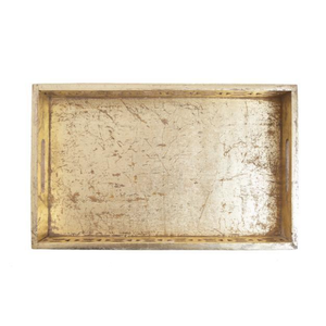 Large Gold Mango Wood Tray