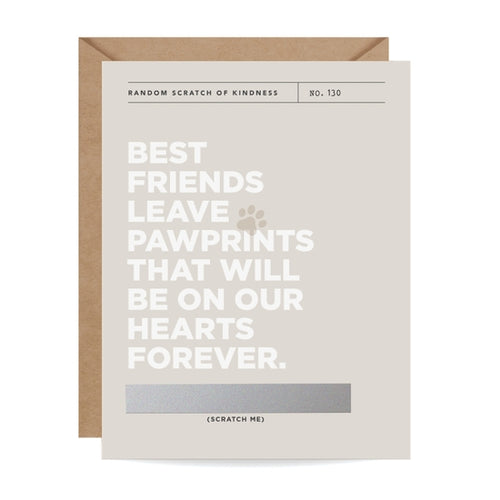 Pawprints Pet Sympathy Scratch-off Card