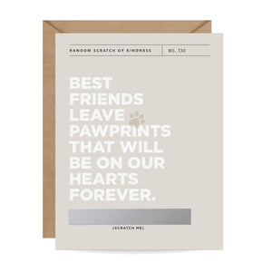 Pawprints Pet Sympathy Scratch-off Card