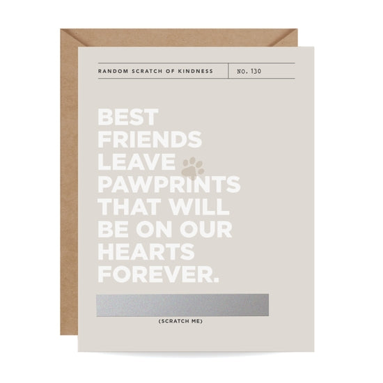 Pawprints Pet Sympathy Scratch-off Card
