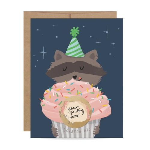 Raccoon Scratch-off Card