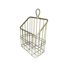 Load image into Gallery viewer, Rustic Gold Metal Wall Basket