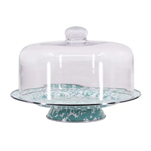 Sea Glass Cake Plate