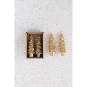 Unscented Tree Shaped Taper Candles Pop