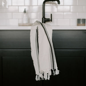 Savannah Turkish Cotton + Bamboo Hand Towel - Five Stripe