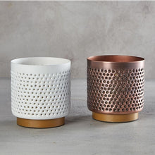 Load image into Gallery viewer, White Metal Candle Holder