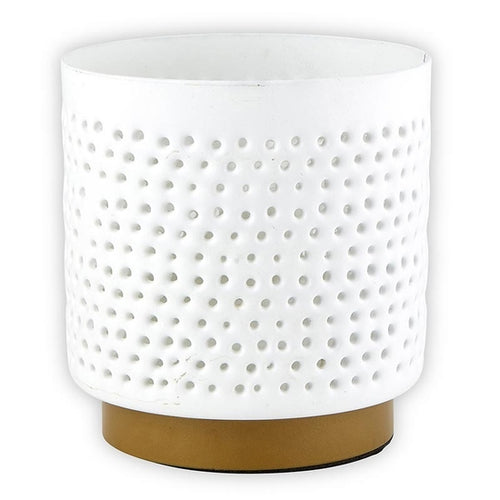 White Metal Candle Holder